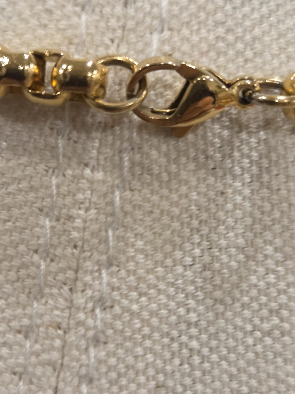 Gold Chain Necklace with Silver Filigree and Amber Pendant Signed LB